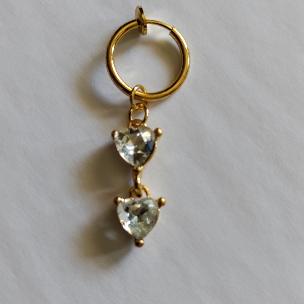 New Surgical Steel18 Kt Gold Plated With Cubic Zirconia Stones Belly Ring